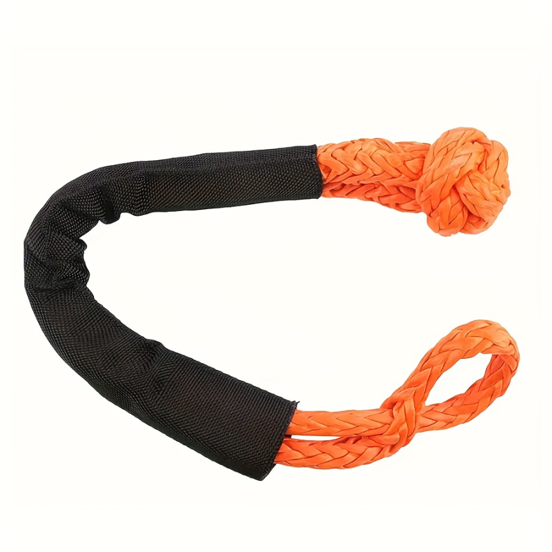 Crochet de remorque en corde à manille souple, crochet en forme de U, connexion souple, corde de remorque élastique tout-terrain, Traction universelle tressée