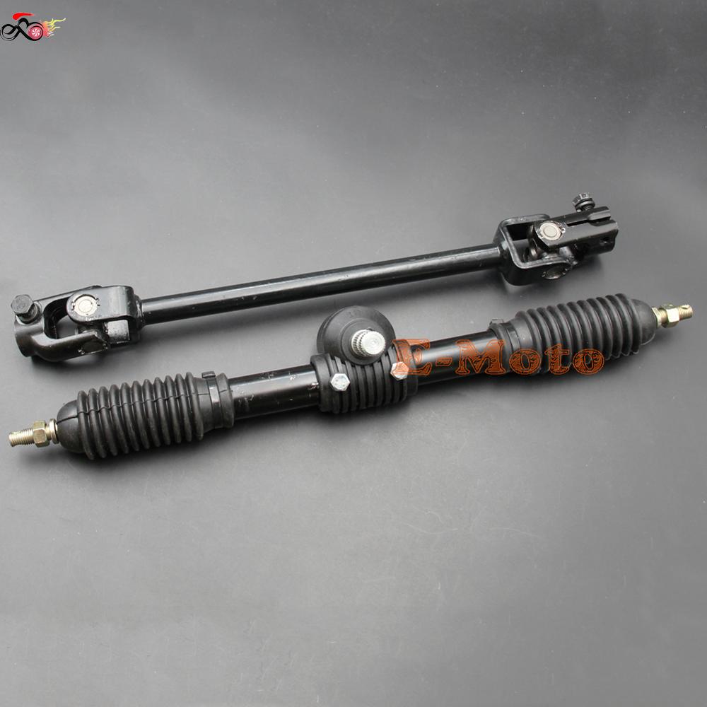 110cc 125cc 140cc 150cc Go Kart Go Cart 300mm Steering Wheel Gear Rack Pinion Tie Rod Rack Adjustable Shaft Assembly