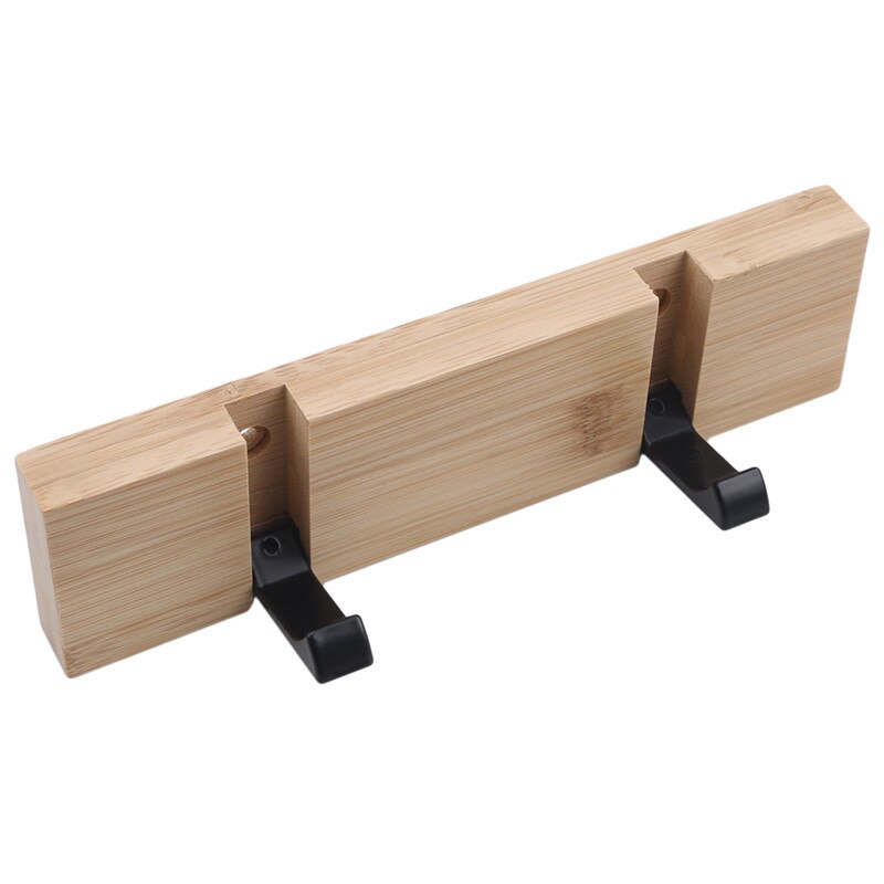 Wooden Home Storage Organization Hooks 2-3 Hook Rails Bedroom Door Hanger Clothes Hanging Rack Holder Hooks For Towel Bags: wooden 2