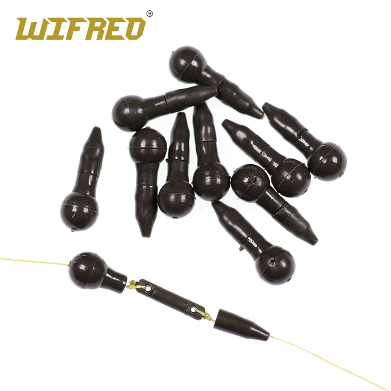Wifreo 100 Pcs Brown Soft Oval Verbinding Bead Voor Karpervissen Accessoires Terminal Tackle Methode Feeder Match Kralen