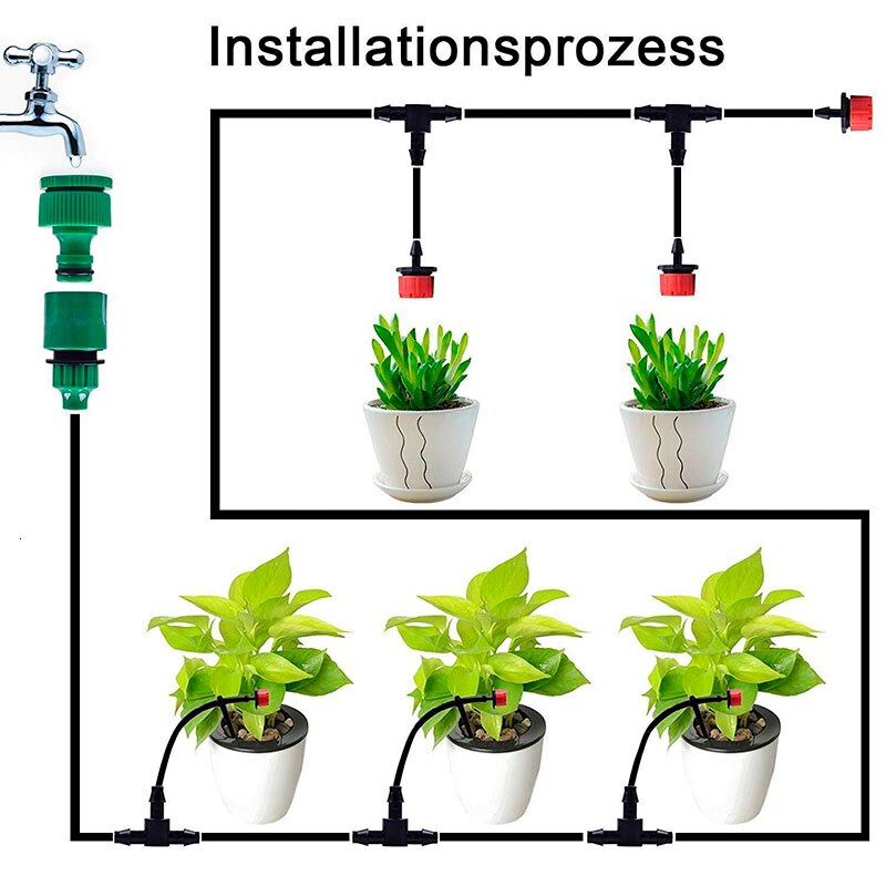 DIY Garten Mikro Tropfen Bewässerung Bewässerung System Garten Bewässerung Bewässerung Bausatz Topfpflanze Bewässerung System Wasser Brunnen