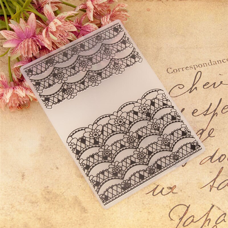 8 Styles Classical Embossing Folder Stencils for DIY Scrapbooking Plastic Template Crafts Art Diary Decor Painting Tool