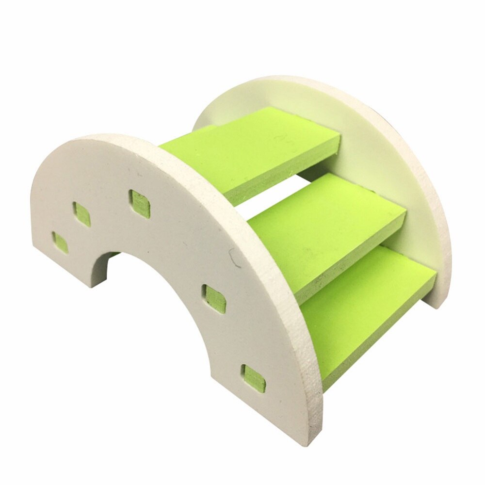 Hamster Leiter Regenbogen Brücke Haustier Spielzeug Holz Brücke Hängen Spielzeug Kleine Tiere KäFeige Zubehör Haustier Produkt: Grün