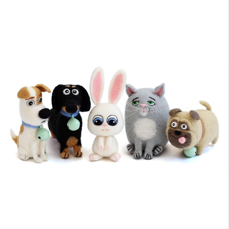 Wool Needle Felting Kit for Beginner Animal Easter Craft Kit Adult DIY Handmade Material Kids Crafts and Arts Felting Needles