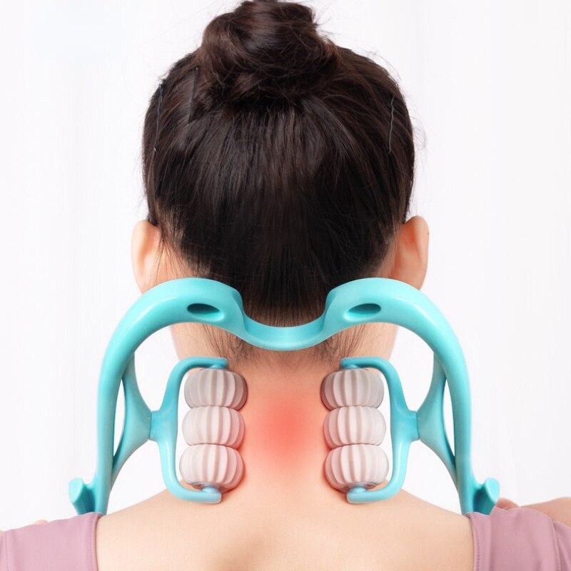 Masseur pour le cou et les épaules, outil d&#39;auto-Massage à double déclencheur, soulage la pression des mains, Massage en profondeur