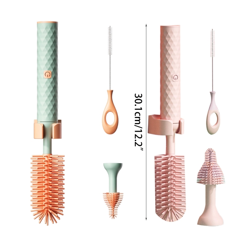 Rooeling Automatische Flessenreiniger voor Babyflessen Elektrische Flessenborstelset Veelzijdige Elektrische Babyflessenborstels