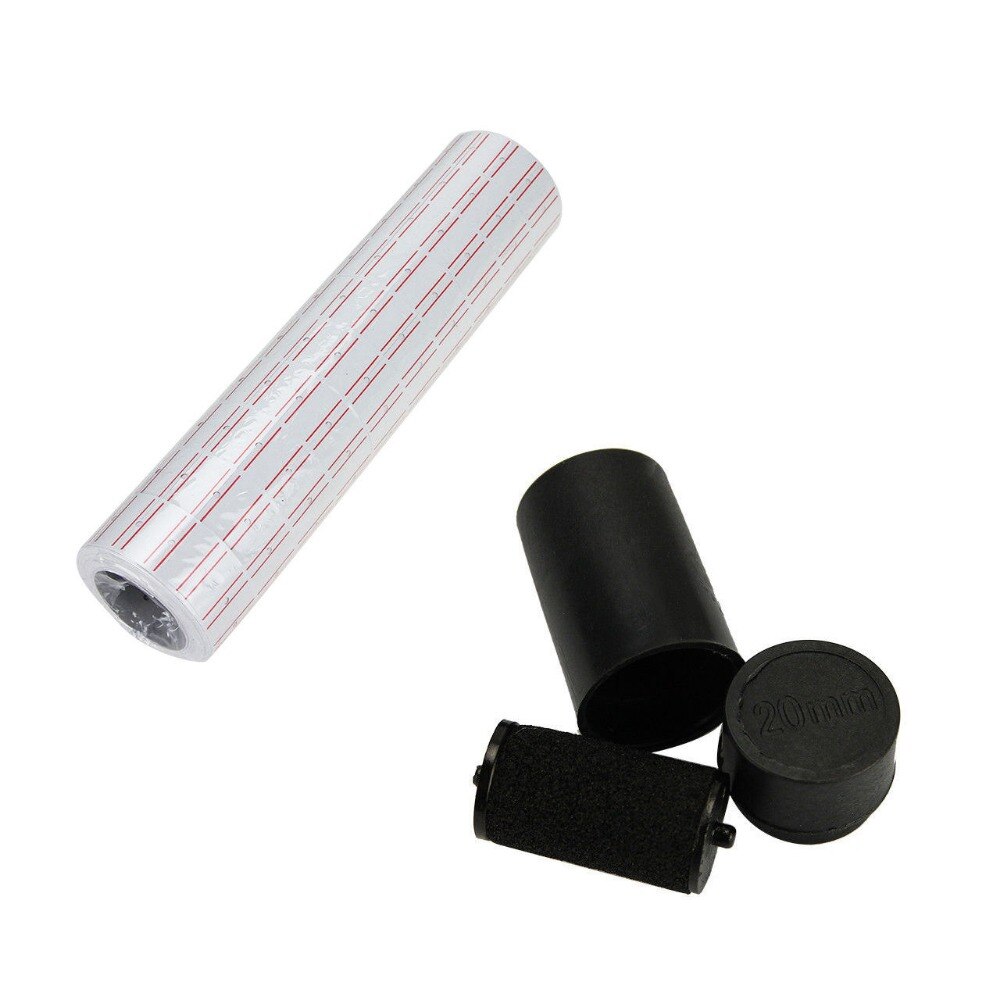 [Fly Eagle] MX-5500 8 Cijfers Eos Prijskaartje Gun + 5000 Wit W/Rode Lijnen Labels + 1 Inkt