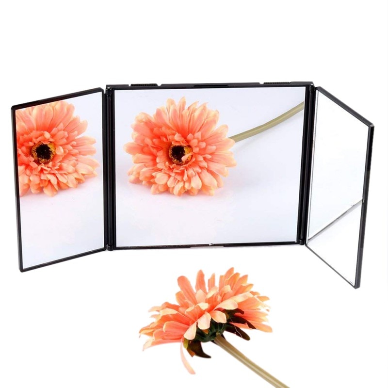 Auto Make-Up Spiegel Zonneklep Vanity Spiegel Auto Triple Vouwen Auto Interieur Make-Up Spiegel Zonnescherm Spiegel Decoratie