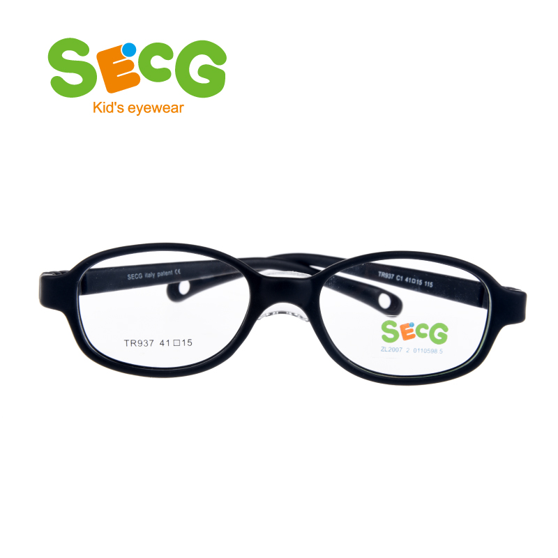SECG-montura Flexible para niños, almohadillas suaves y cómodas para la nariz, Gafas ópticas para niños, montura para miopía, Gafas de silicona graduadas