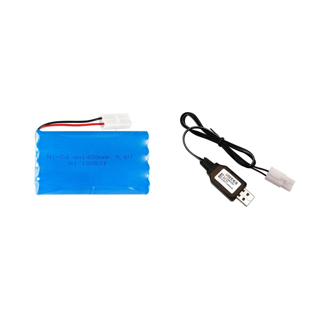 9.6v 1400mAh Rechargeable Battery + 9.6v Charger For Rc toys Car Tank Train Robot Boat Gun NI-CD AA 9.6v Battery Pack 1-2pcs