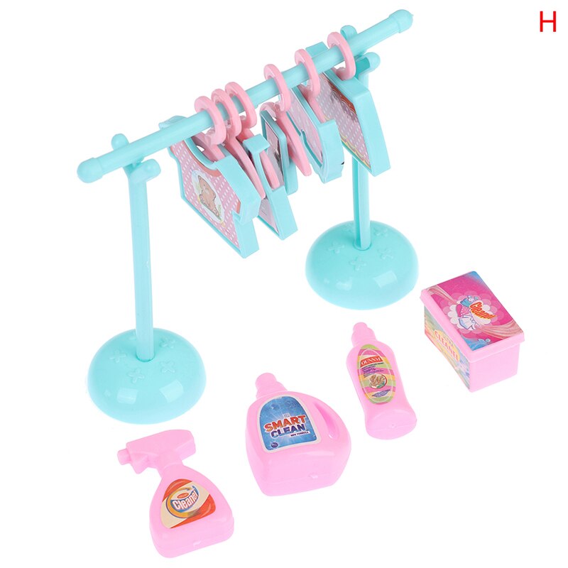 1:12 Simulation Miniature Furniture Toy Doll Dollhouse Refrigerator Table Food: H