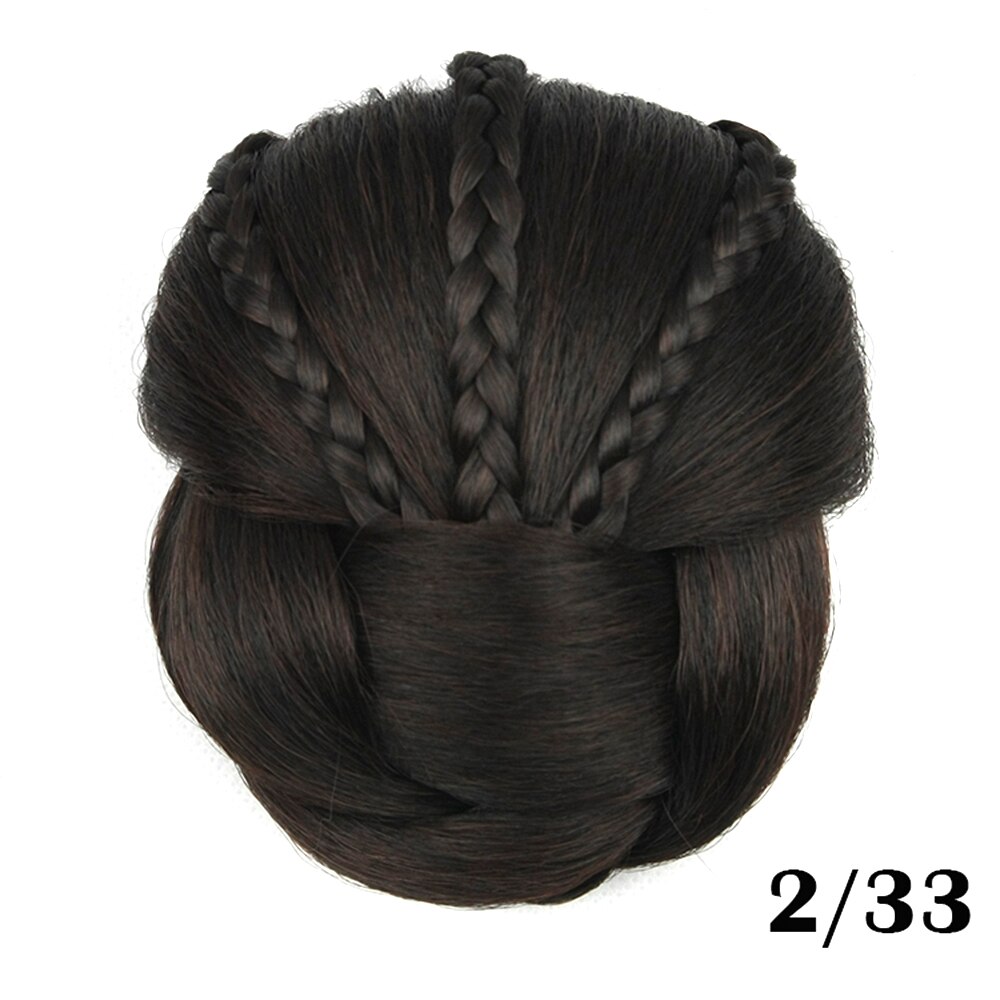 Soowee 6 Kleuren Synthetisch Haar Gevlochten Haar Chignon Clip In Haar Broodje Donut Rollers Accessoires voor Vrouwen: 233