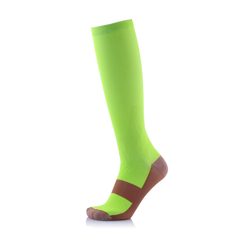 Compression Socks Best Graduated Athletic Fit For Men&Women Running Flight Travel Boost Stamina, Circulation&Recovery Socks: green / L-XL