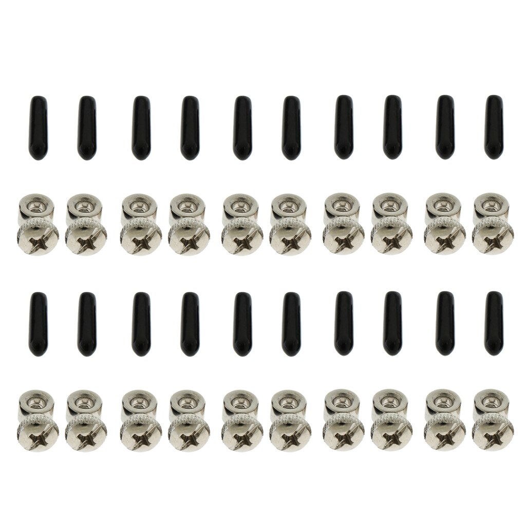 Componentes de cuerda de salto de velocidad, tornillos de ajuste, extremos de tapas, longitud de Hardware, pernos de tornillo ajustables, 5/10 pares