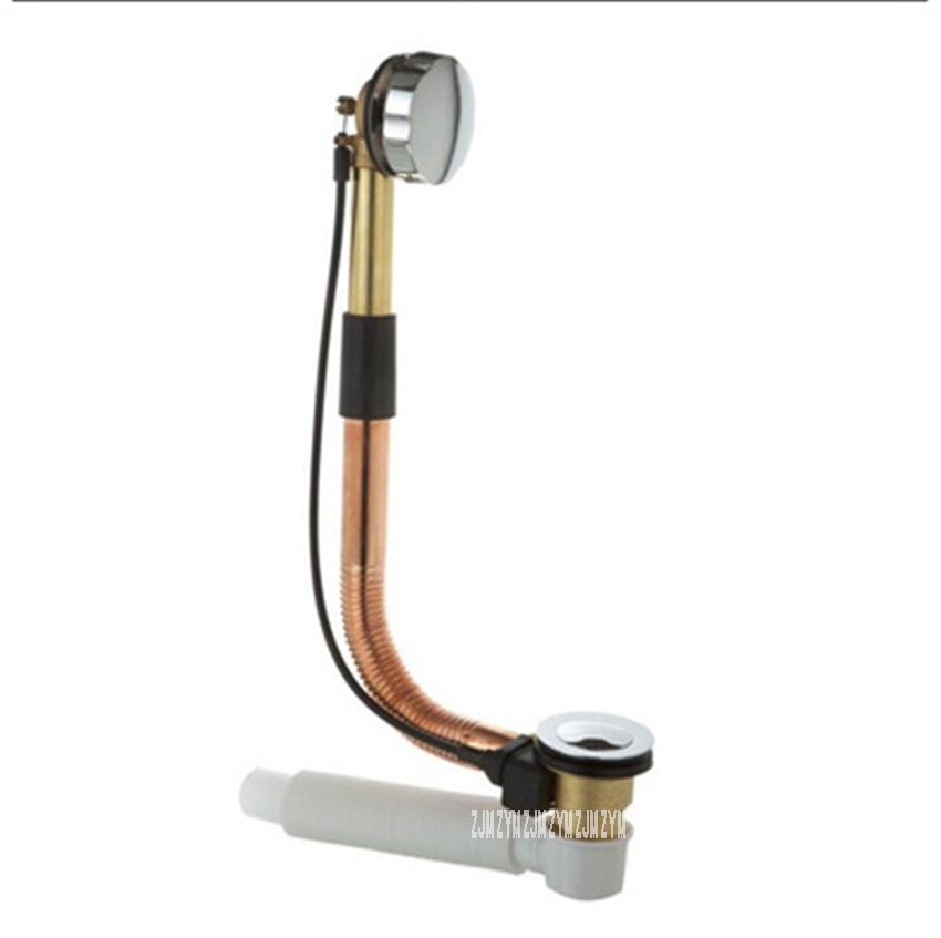 0033 Full Copper Rotary Bounce Basin Drainer Set Copper Bathtub Sewer Fittings Mop Sink Drainer Water Removal Device Sewer Pipe: center distance550mm