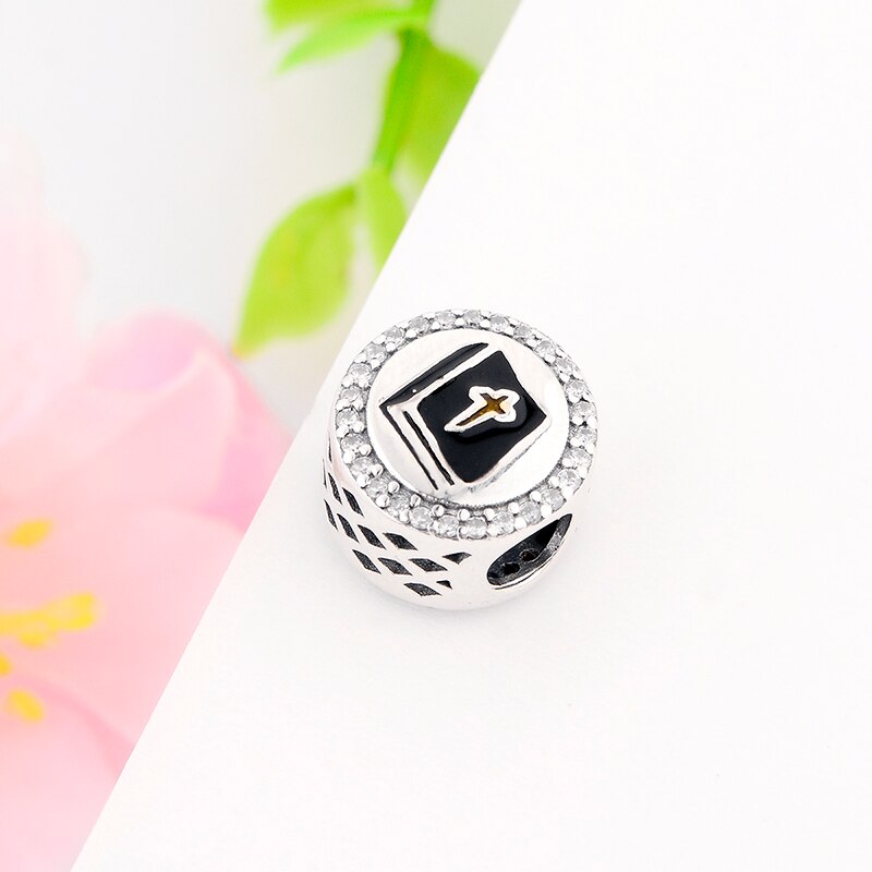 Authentieke 925 Zilveren Power Van Gebed Bead Fit Originele Pan Charm Armband Sieraden Voor Maken Vrouwen Kerst Berloque