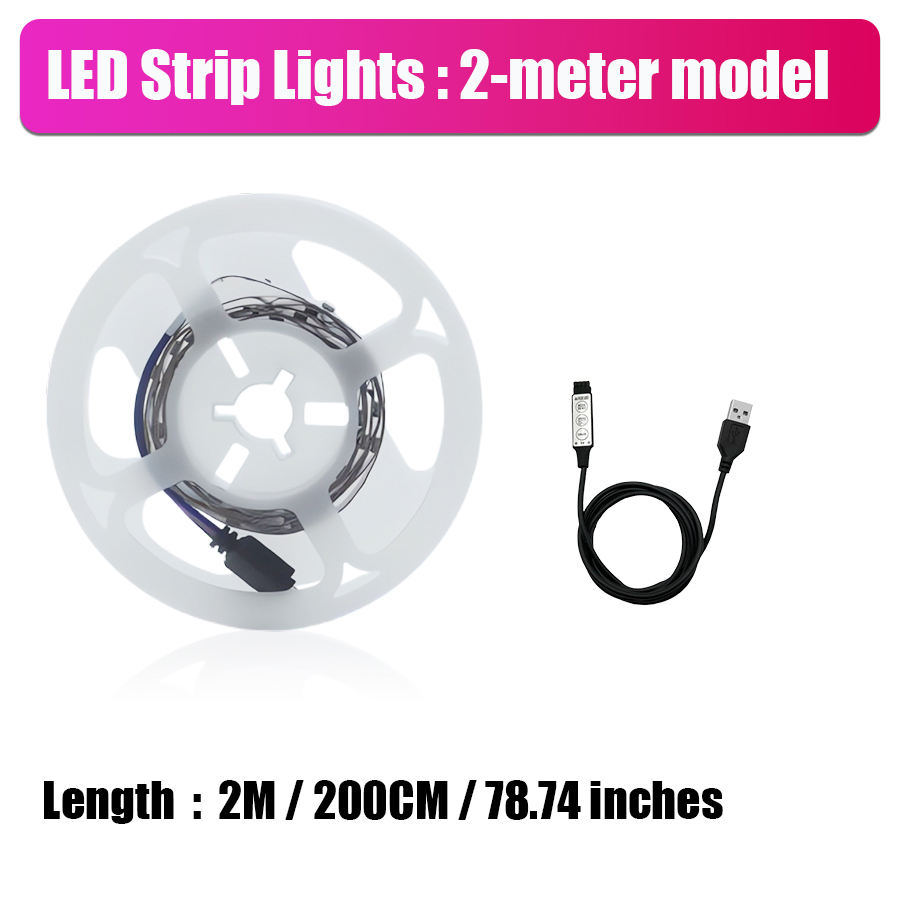 RGB Wireless LED Strip Lights | Intelligent Infrared Remote Control, Flexible Lighting Decoration for Living Room Atmosphere: Emitting Color2