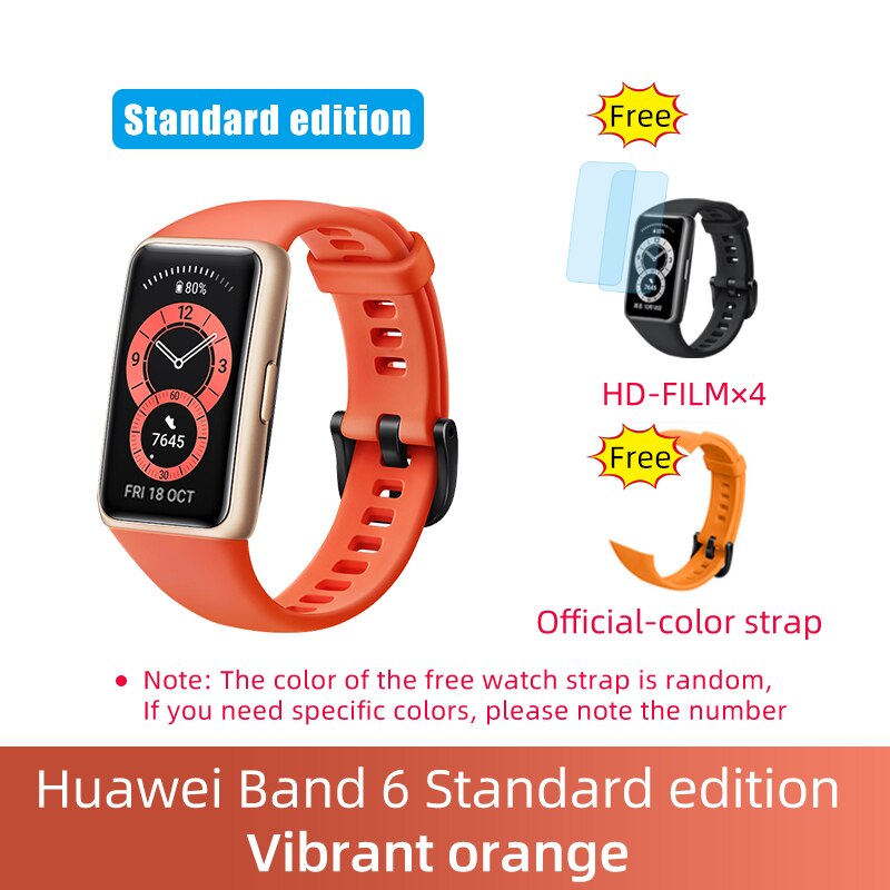 Huawei Armbinde 6 Clever Sport Uhr NFC /Profi Auflage Waterpro Von Herz Bewertung Blut Sauerstoff Überwachung Für Männer Und frauen: Orange 1
