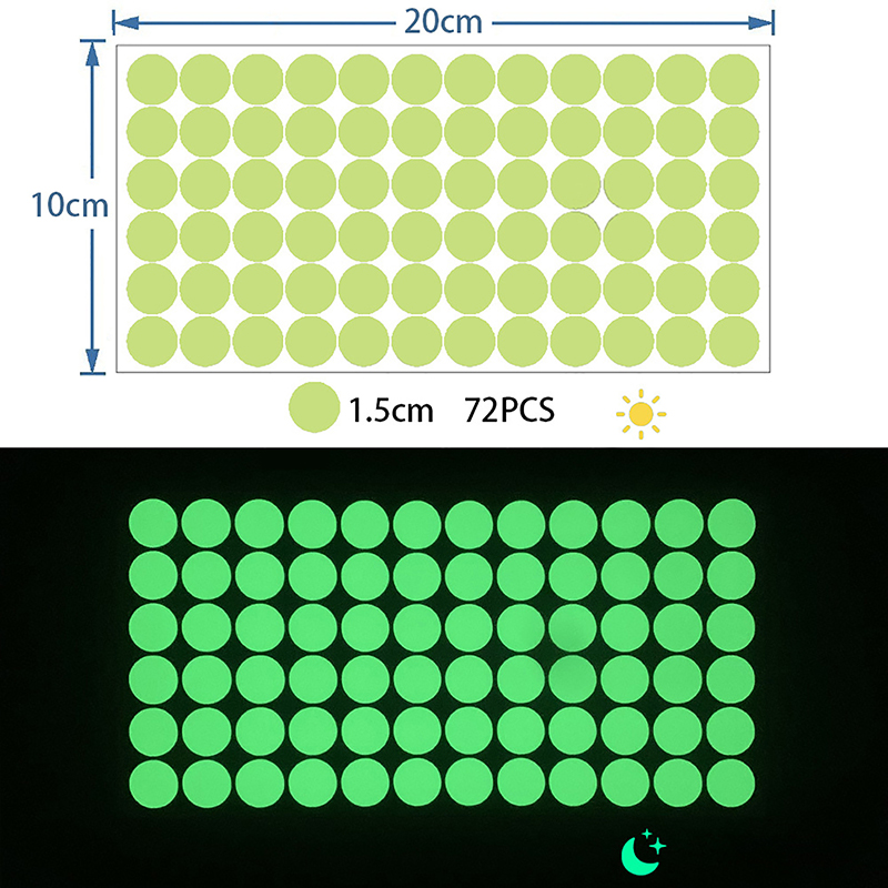 Pegatinas de pared de puntos luminosos fluorescentes para el hogar, pegatinas decorativas autoadhesivas para pared de habitación de niños, bricolaje, brillan en la oscuridad: Oro