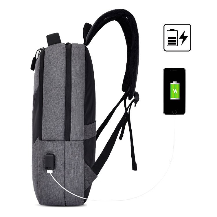 NU Panelled Color USB Backpack Laptop Men Style Back Bag Anti-Theft Teenagers Pack Bags Travel Women