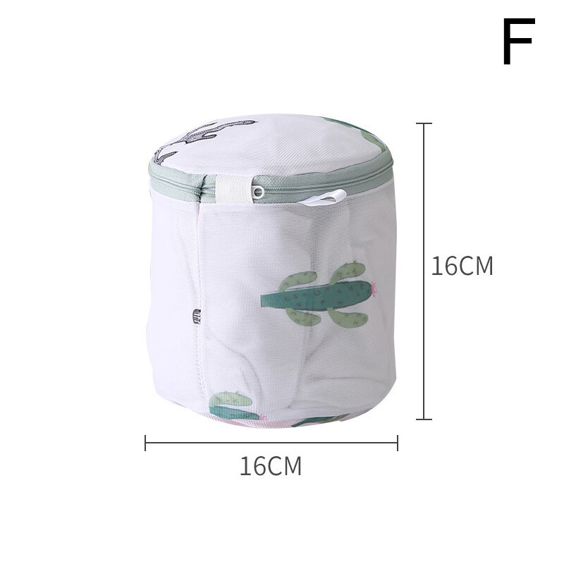 1PC Durable Laundry Mesh Clothes Washing Bags Cactus Bra Underwear Laundry Bags Travel Storage Bags: F