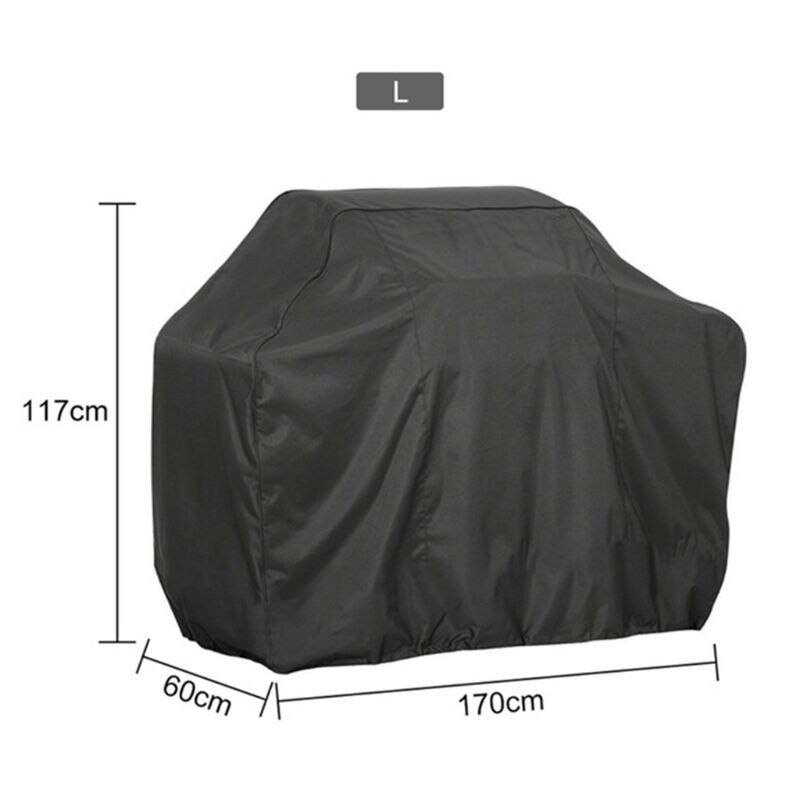 BBQ Grill Cover Waterproof Anti-Dust Outdoor Barbecue Cover Rain Protective Heavy Duty Charbroil Grill Cover BBQ Accessories: 170x60x117cm