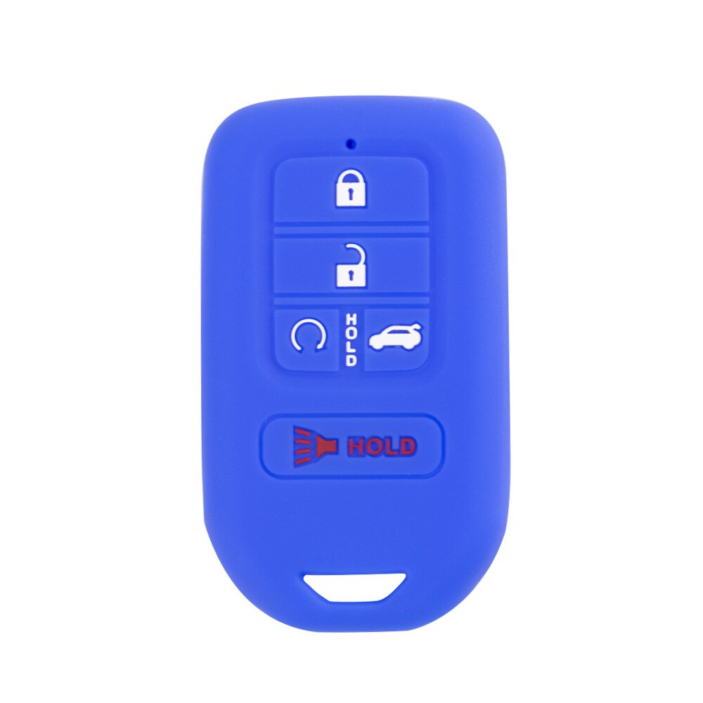 Housse de protection en Silicone pour clé, ensemble de capot pour Honda Pilot Accord Civic CRV, télécommande sans clé à 5 boutons: Sea blue
