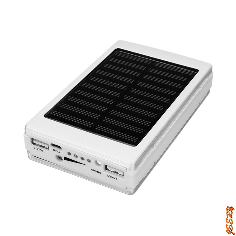 Draagbare Diy 5X18650 Powerbank Pover Power Bank 18650 Solar Power Bank Case Box Dual Usb Kit Telefoon Oplader zaklamp