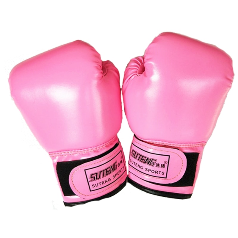 3-10 år børn boksehandsker til børn børn ungdoms boksesæk kickboxing muay thai luffer mma træning sparring handsker: Hot pink