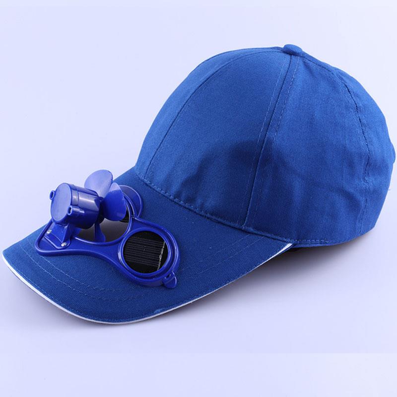 Gorra con ventilador Solar para verano, gorro de pesca con ventilador Solar, para deportes al aire libre, ciclismo, refrigeración, gorra de béisbol, deporte, viajes al aire libre: Blue