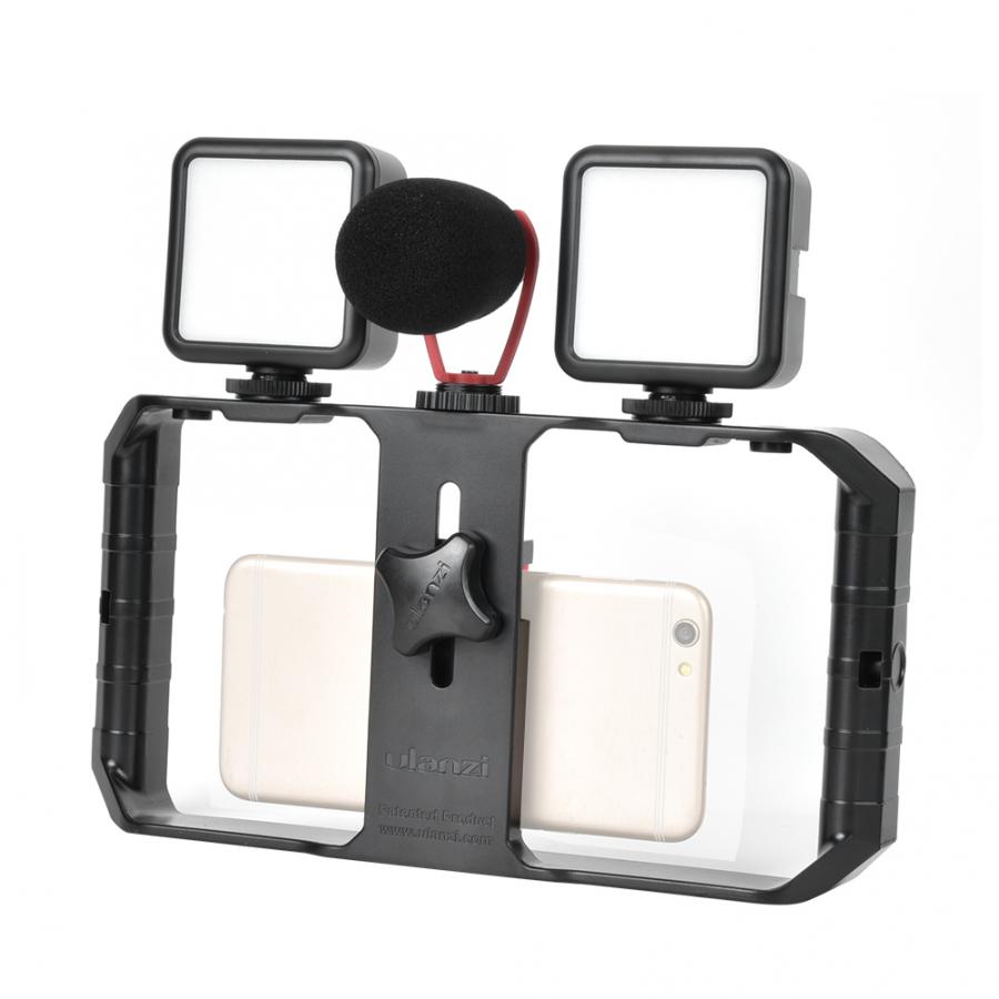 Ulanzi U-Rig Pro Smartphone Video Rig w 3 Shoe Mounts Filmmaking Case Handheld Phone Video Stabilizer Grip Tripod Mount Stand