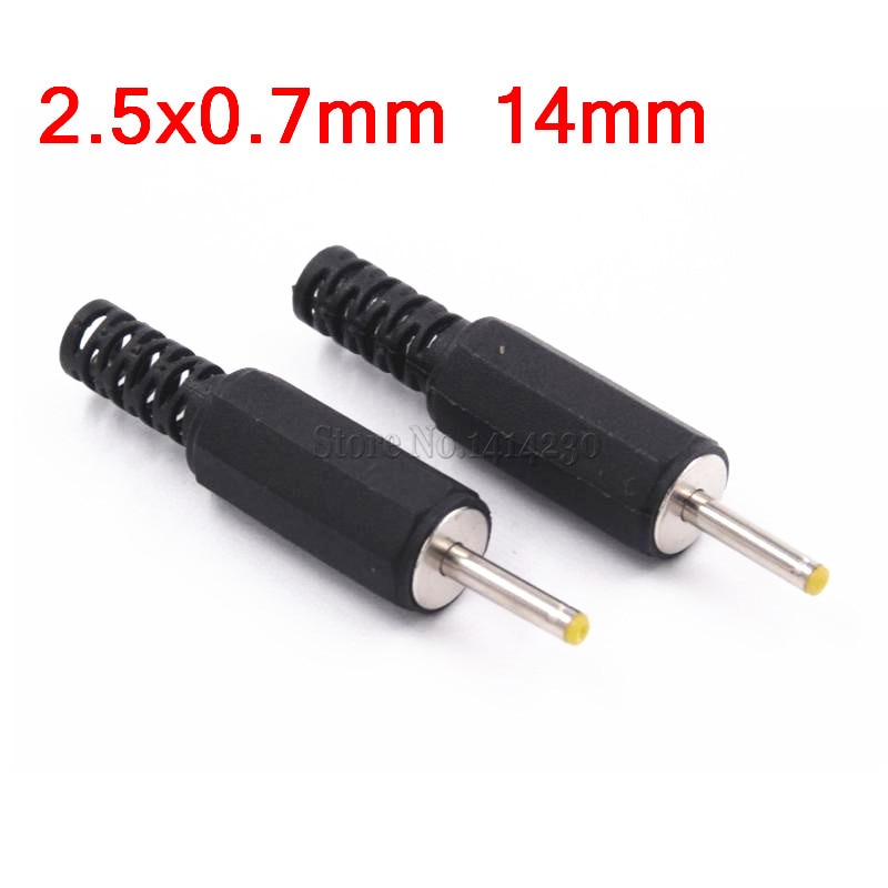10Pcs DC Plug Male Electrical Socket Outlet DC Outlet 2.5X0.7MM 2.5*0.7