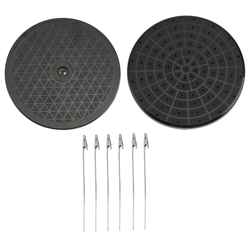 360-Rotating Spray Paint Stand Base With 6 Metal Alligator Clip Rods For Model Building Tool Set