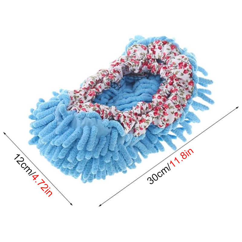 Chinelos de limpeza de poeira de chão sapatos pano de limpeza preguiçoso sapato capa mop chinelos microfibra chenille sapato cobre