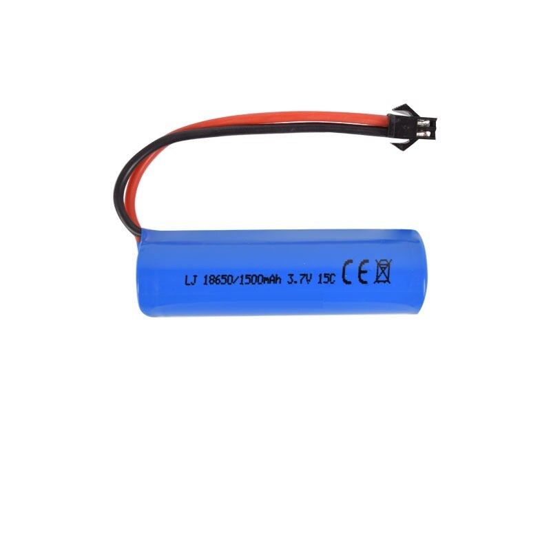 3.7V 1500mAh 15c リポバッテリーリモートコントロールヘリコプター/飛行機/車のバッテリー 3.7v 18650 円筒リポバッテリー SM プラグ: WHITE