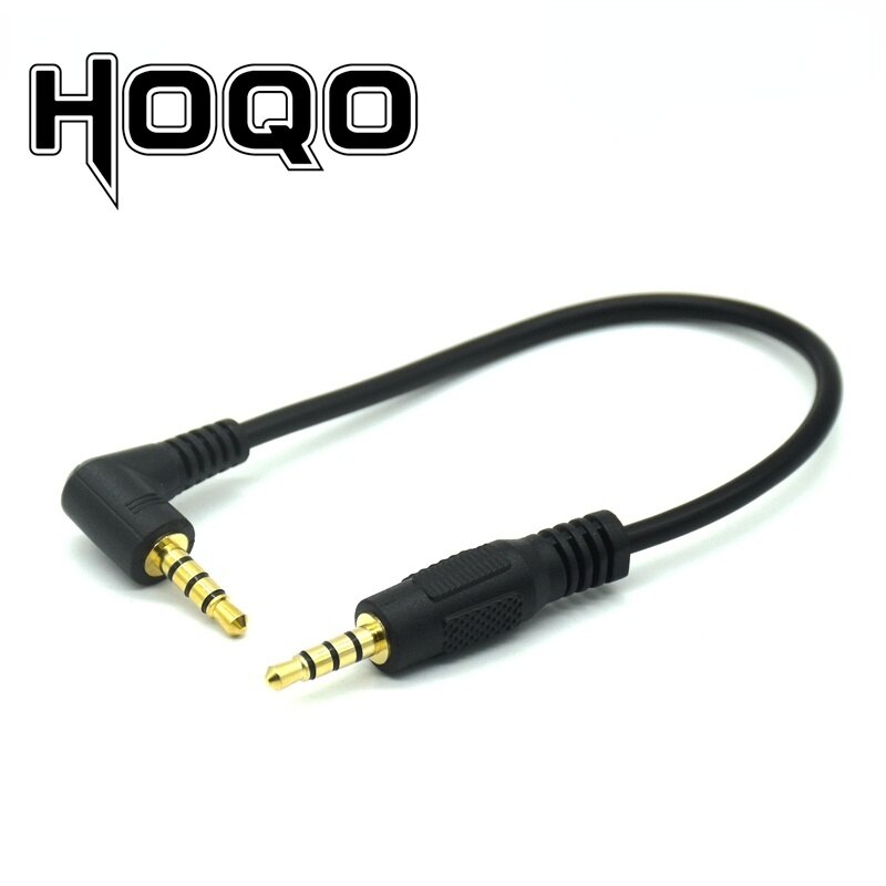 Ultra short 3.5mm Aux Cable 15cm Male to Male Gold Plated 90 Degree Angle Audio Cable for MP3 Car phone Speaker: GRAY