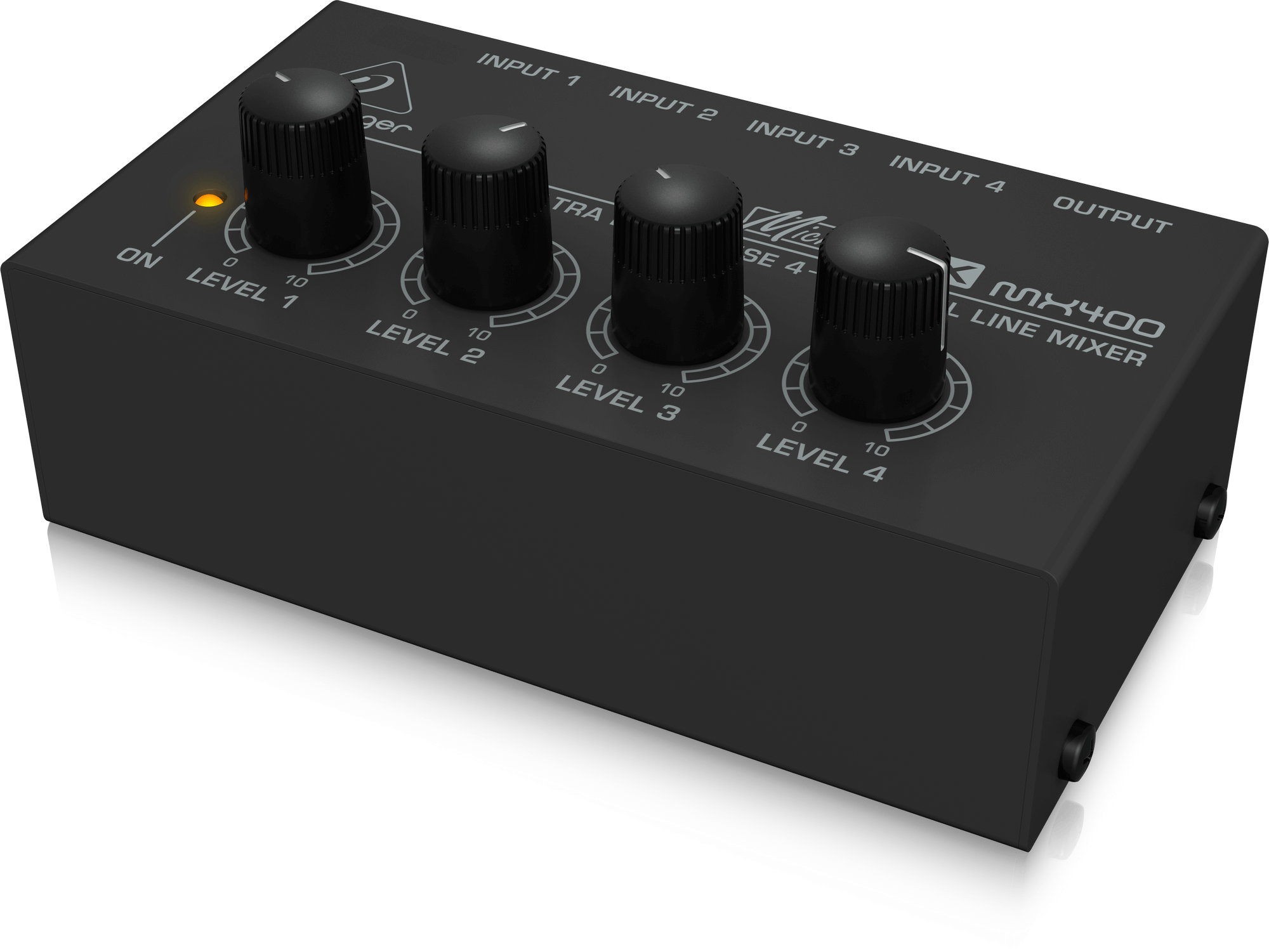 Behringer MX400 Ultra-compact 4-channel line mixer noise cancellation mixer for home studio,during concerts and lighting parties