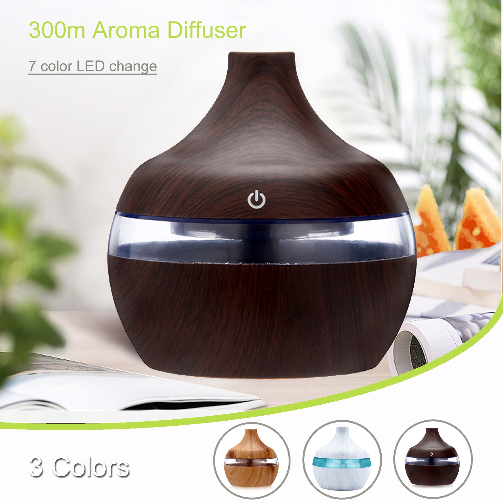 Luftbefeuchter Elektrische Aroma Luft Diffusor Holz Ultraschall-luftbefeuchter Ätherisches Öl Aromatherapie Kühlen Nebel-hersteller Für Heimat