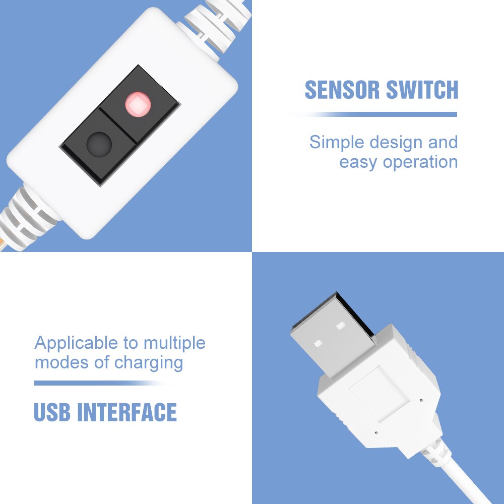 12V Makeup Mirror Light Dressing Table Light USB Hollywood Vanity Mirror Wall Lamp LED Bulb Bathroom Toiletries Lighting LED Kit