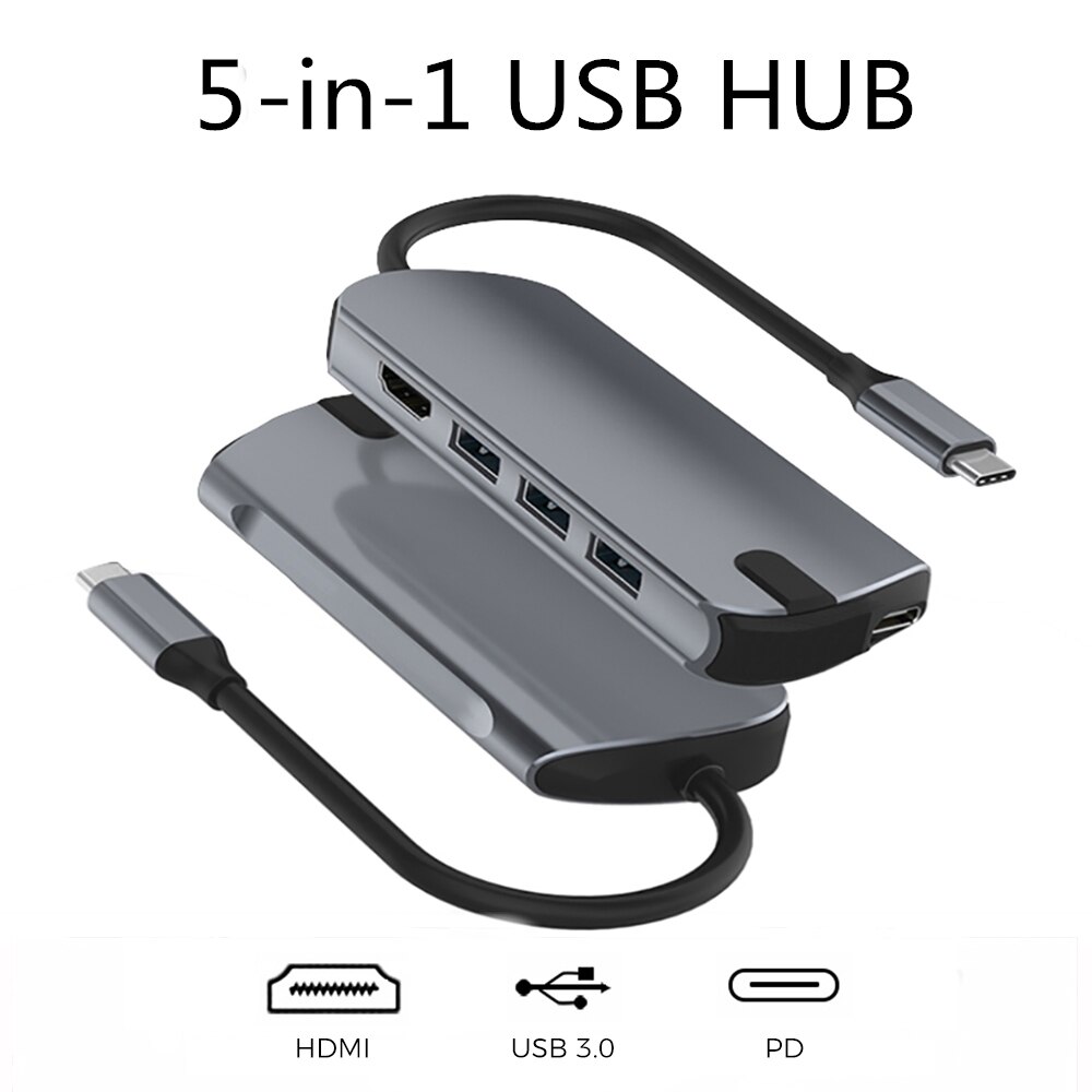 USB di Tipo C HUB Con 4K HDMI USB 3.0 65W PD Port USB Hub HUB USB 3.1 Adattatore Per Macbook pro Dell XPS 15 Lenove ThinkPad Huawei MateBook
