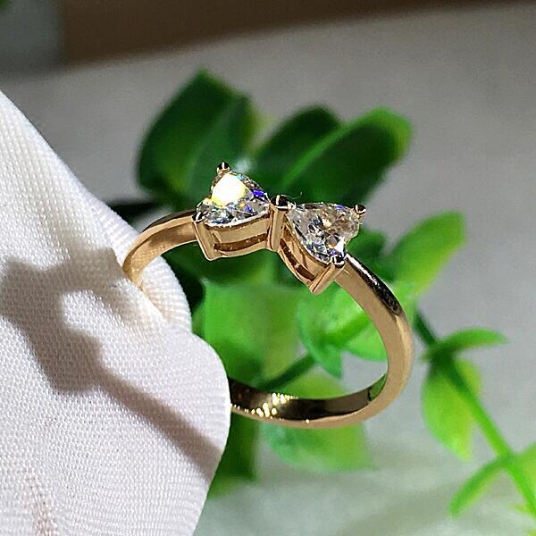 Luxus Weibliche Kristall Zirkon Stein Ring Nette Rose Gold Runde Oval Schmetterling Ring Versprechen Engagement Ringe Für Frauen: 10 / 02