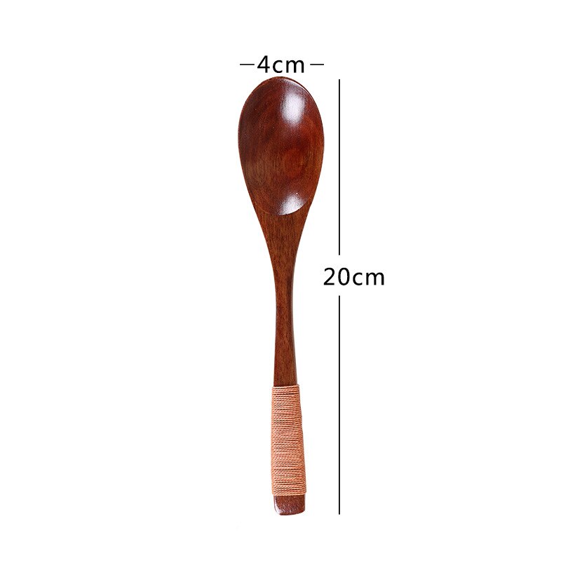 Wrapped Line Japanese-style Phoebe 20*4cm Nees Wooden Spoon: Khaki