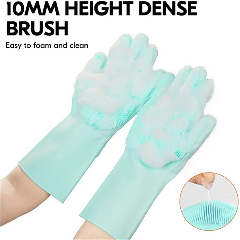 Guanti per la pulizia lavapiatti in silicone magico lavapiatti riutilizzabili resistenti al calore per cucina animali domestici toelettatura lavaggio auto da bagno