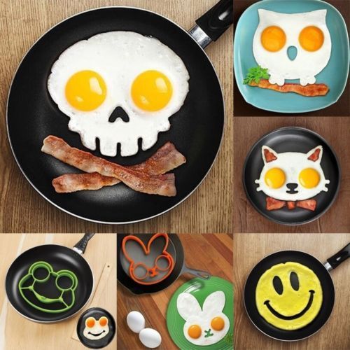 Morgenmad stegt æg skimmel silikone pandekage æg ringformer sjovt dyr madlavning værktøj diy køkken tilbehør