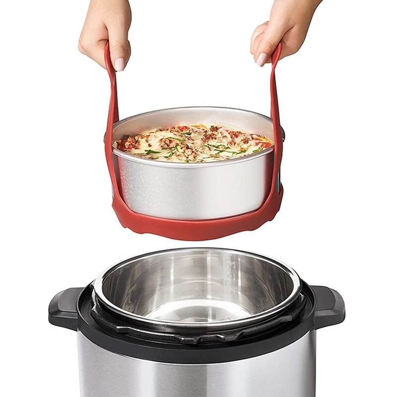 Painekattila kantohihna silikoni kananmunaritilä kattilat trivet keittiötarvikkeet kahva höyrystin kori leipomoastiat nostotarvikkeet