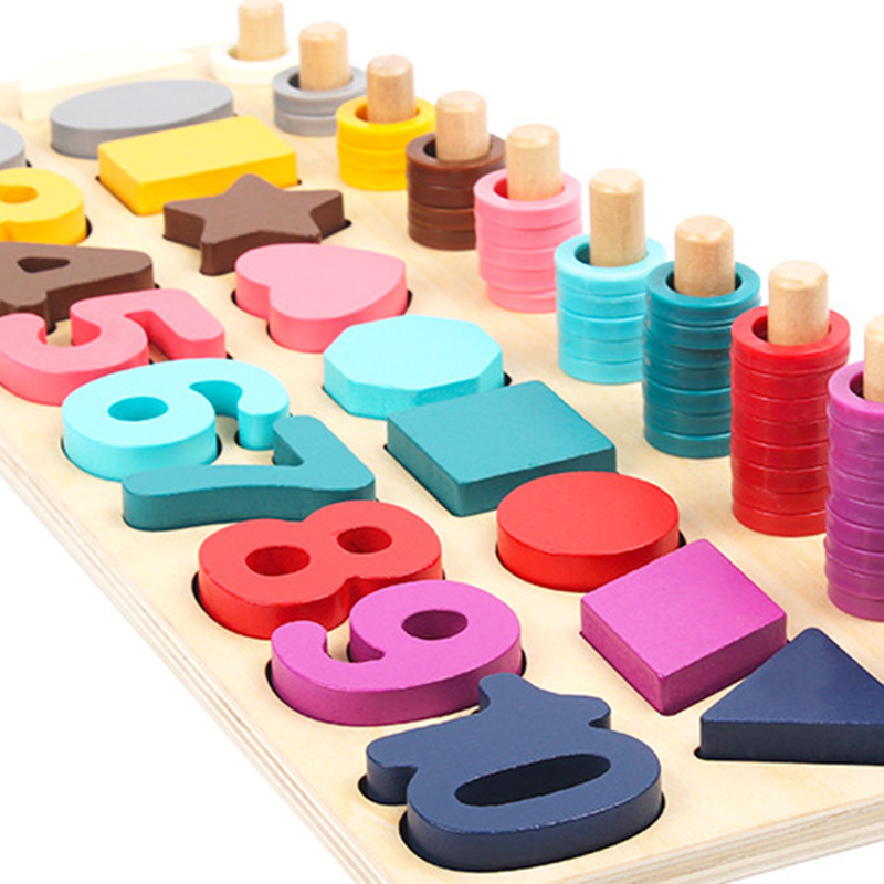 Kinderen Eduactional Speelgoed Multifunctionele Logaritmische Boord Educatief Houten Speelgoed Voor Kinderen Houten Wiskunde Speelgoed
