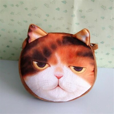 Girl Mini Messenger Bags Cute 3D Animal Prints Children Plush Shoulder Bag Girls Boys Casual Handbag Purse Bag Toy: 5