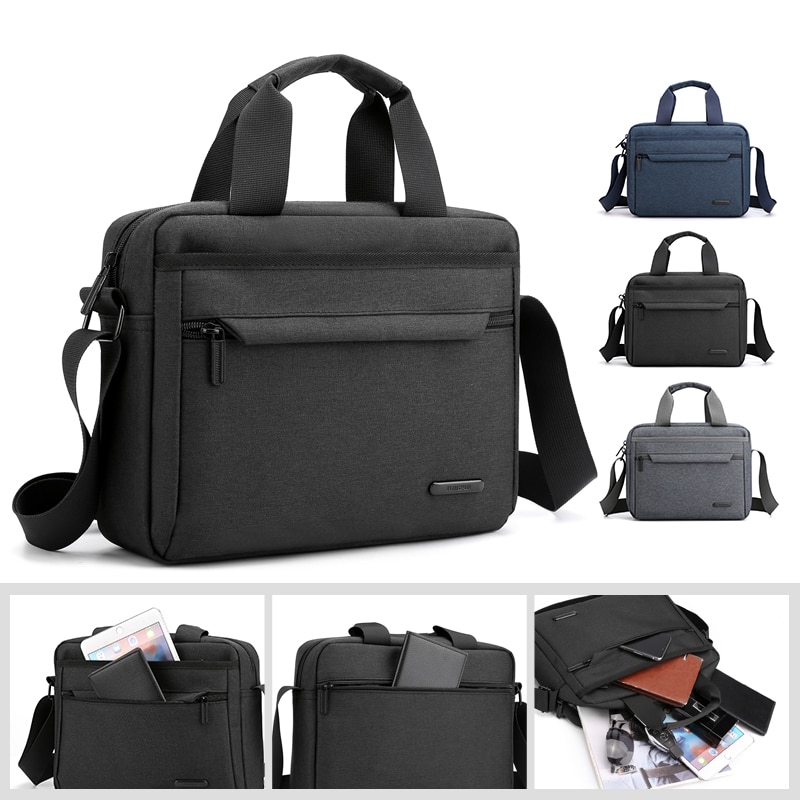 Laamei Men Briefcase Casual Canvas Handbags Male Shoulder Messenger Bag Travel Laptop Handbags Multifunction Bag