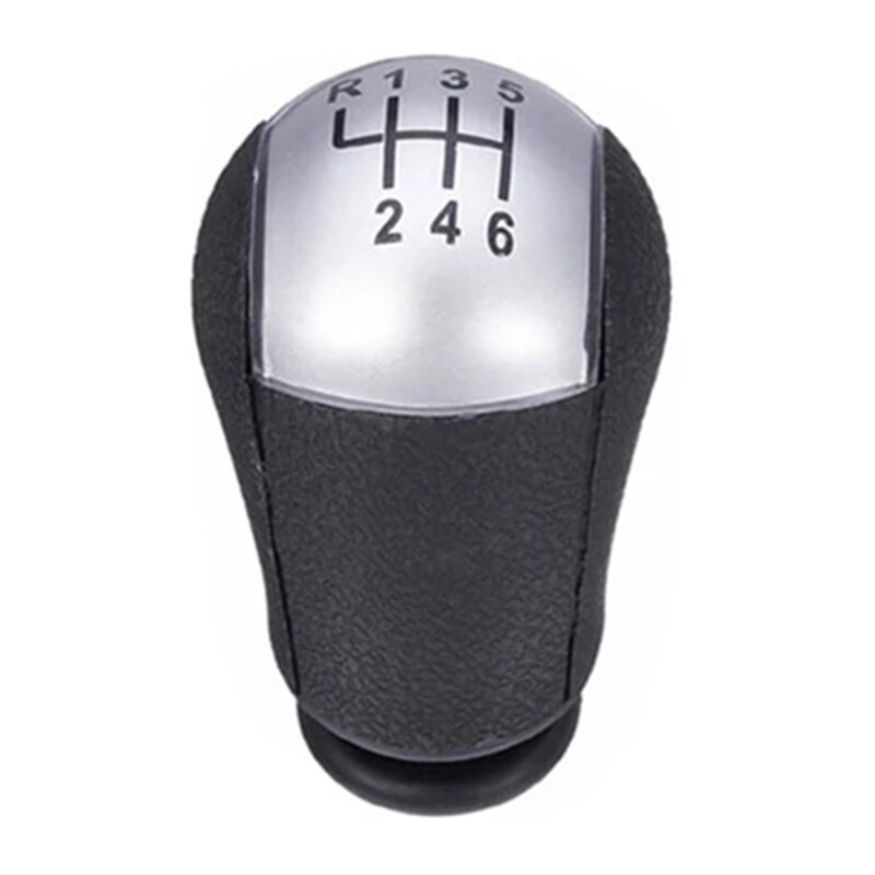 Pomello del cambio per auto pomello del cambio collare del cambio copertura del bagagliaio del cambio per Ford Focus 2 Mondeo MK2 2004 2005 2007 2008 2009 2010 2011: 6 Speed Silver knob