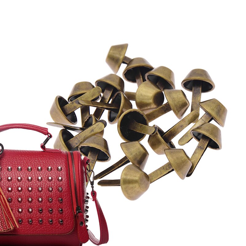 Tachuelas para remaches de 12mm, tachuelas perforadas para bolso de mano, Remaches metálicos decorativos para manualidades de cuero, accesorios del bolso de Metal, 20 Uds.